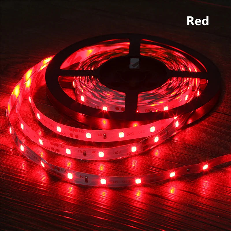 LED Strip Light 12V 5M 300 Leds SMD 2835 Diode Tape RGB & Single Colors High Quality LED Ribbon Flexible  Home Decoration Lights